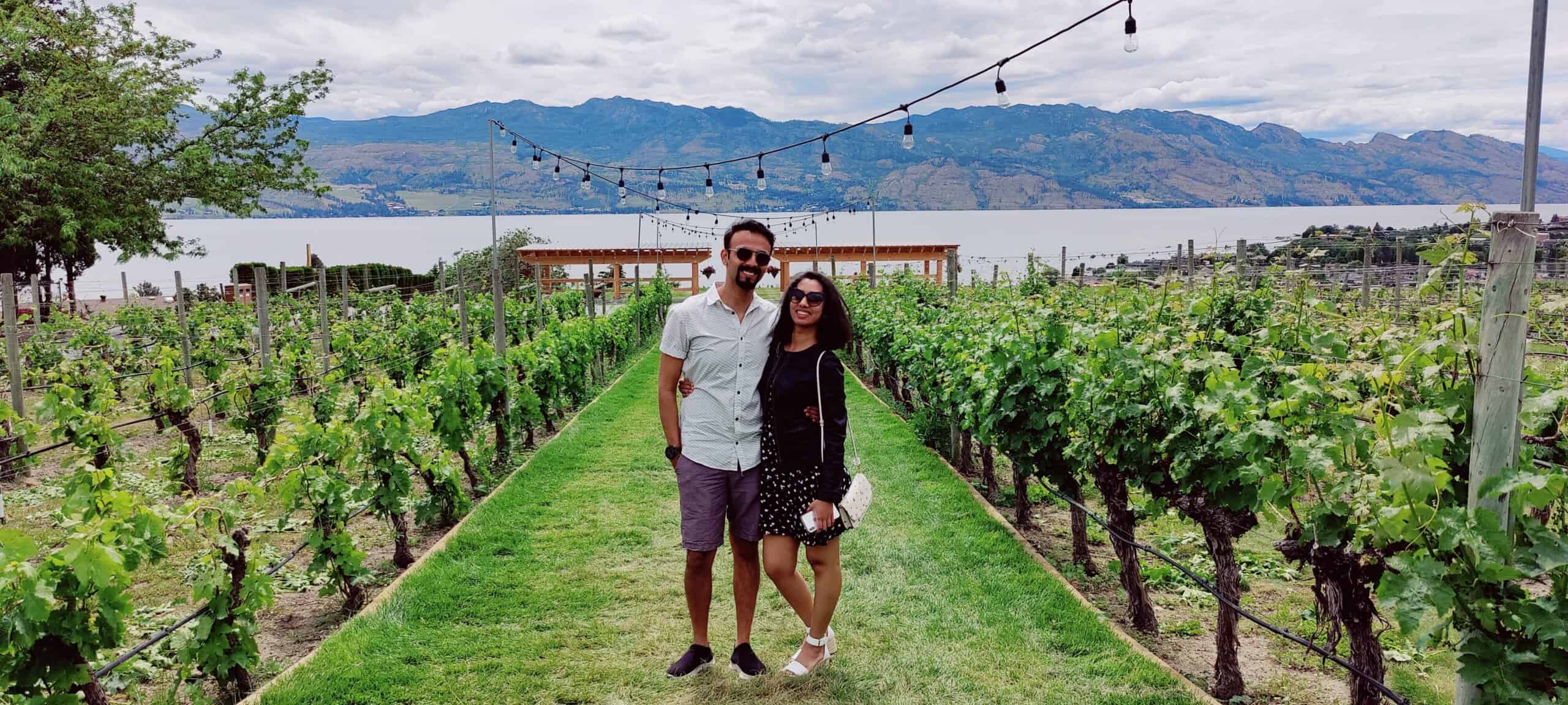Enjoying the Quails' Gate Winery in West Kelowna