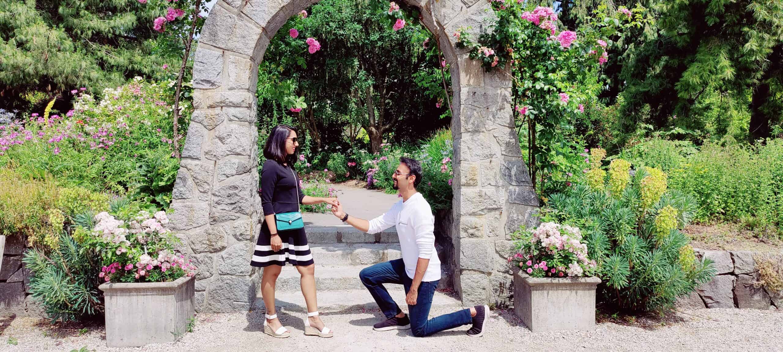 An yearly proposal photoshoot, in the beauiful VanDusen botanical gardens