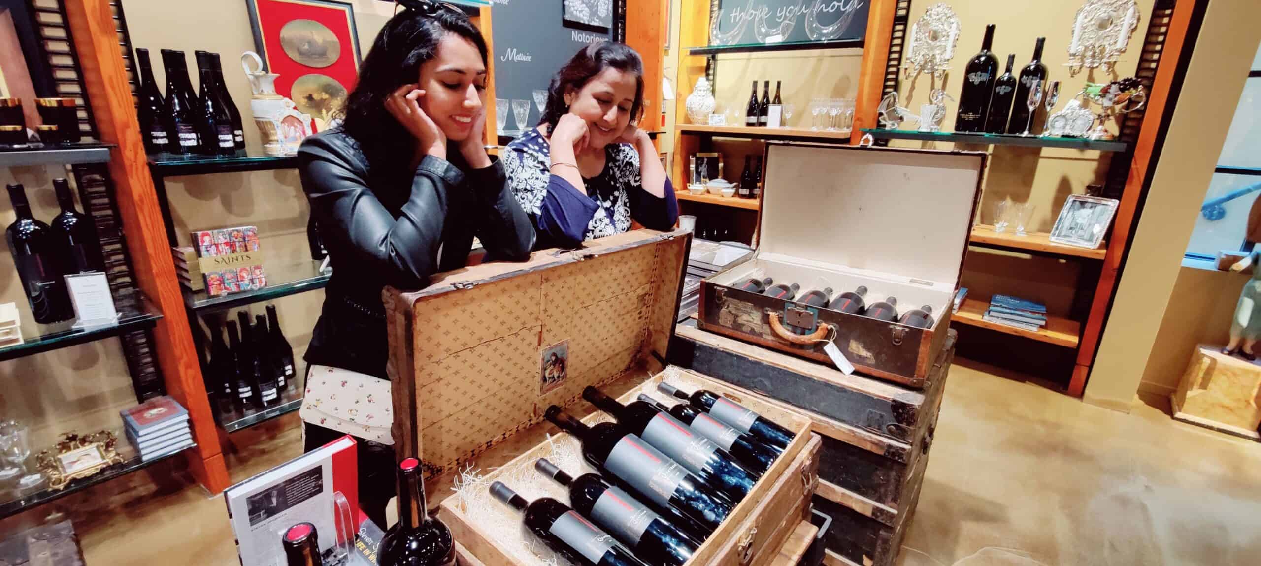 Dreaming about wine at Mission Hill Winery's gift shop in West Kelowna
