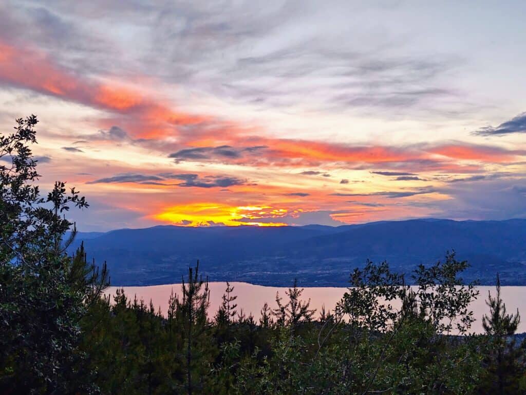 Perfect sunset views in Kelowna