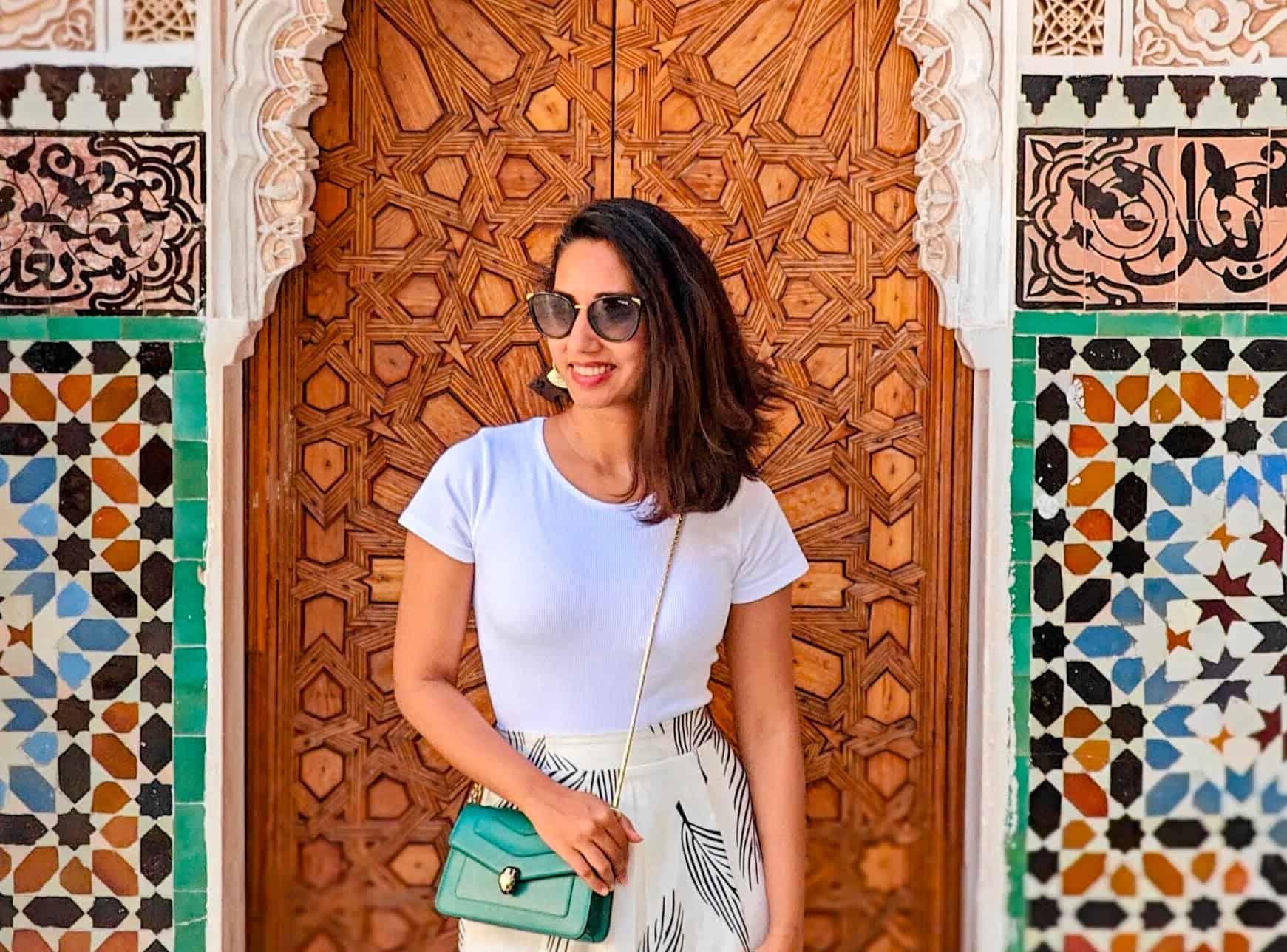Colorful doors and tiles are all around in this Marrakesh itinerary